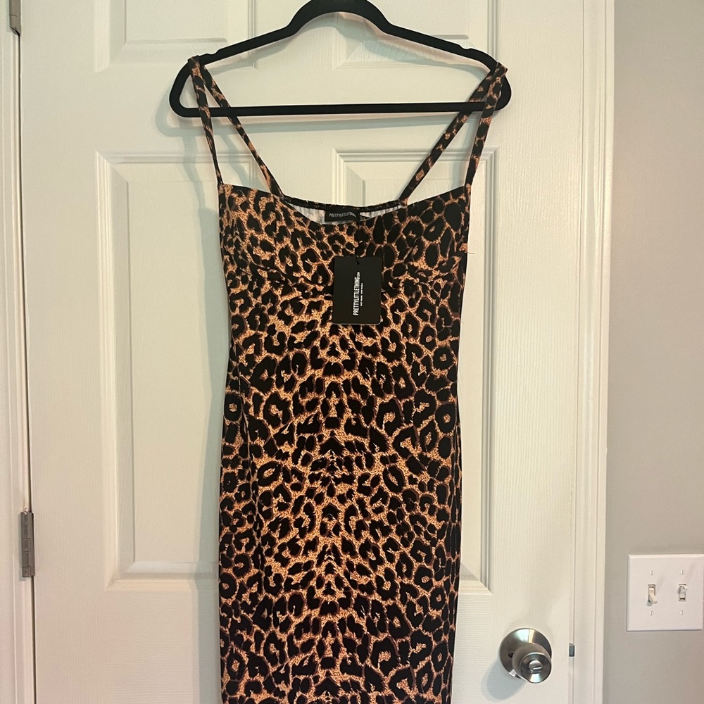 Pretty Little Thing Cheetah Print Dress Size 8